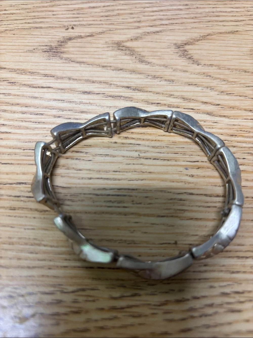 Women's Silver Link Bracelet - Polished Metal Statement